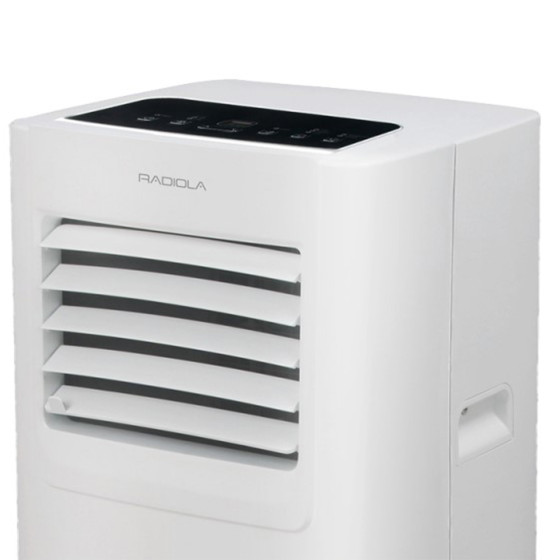 RADIOLA RACLI078ED Aire Acondicionado Portátil, 3 funciones, 7000 BTU, 2060W, 2 Velocidades, Blanco,